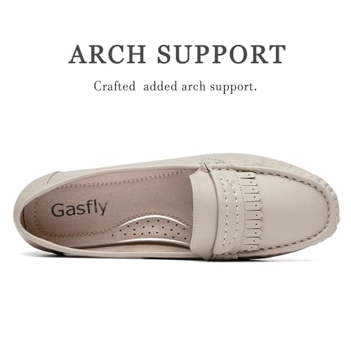 Image of Women's Business Loafers Work Casual Flats Shoes Lightweight Penny PU Leather Slip On Walking Shoes