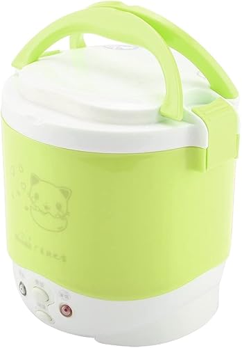 Miniatura 9 de Fdit Olla arrocera eléctrica portátil multifuncional de 12 V, 100 W, 1 L, adecuada para vaporizador de alimentos de coche (verde)