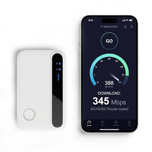 Routeur 5G Portable WiFi 6 avec Slot SIM Déverrouillé – Modem 5G Mifi Carte SIM, Internet...