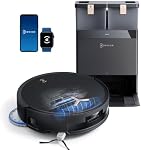 ECOVACS DEEBOT T50 MAX PRO Omni Robot Vacuum et Mop, 18,500Pa Aspiration, 18mm Auto-Lift, ZeroTangle &TruEdge 2.0, AIVI 3.0 Évitement des obstacles, lavage automatique de l'eau chaude/séchage/rechargement, auto-élimination
