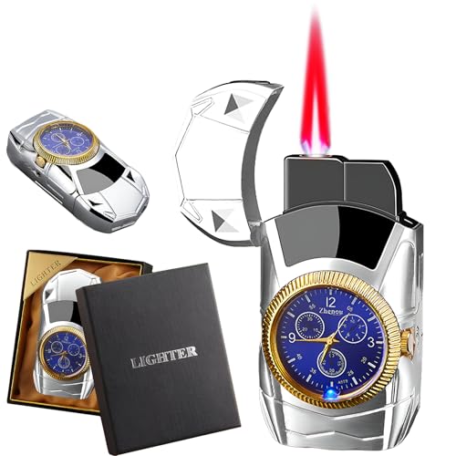 Encendedor Deportivo con Forma de Coche, Antorcha Viento Plata miniatura 1