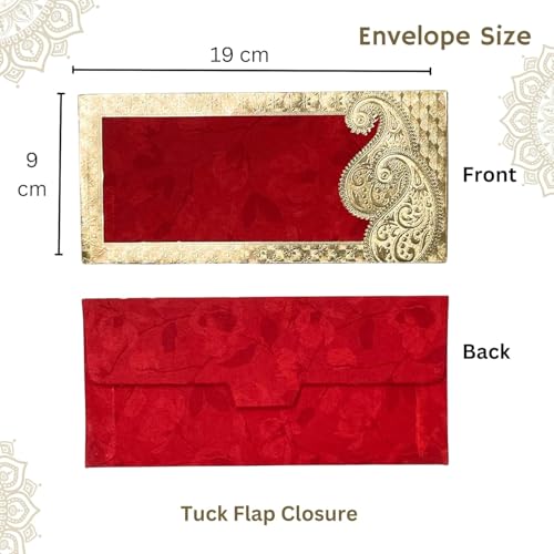 Envelopes Shagun de papel metálico para presente de casamento Sagan Lifafa, 19 x 9 cm, multicolorido