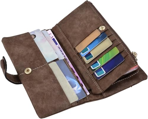 Spacious & Functional Retro Three Fold Wallet Large Capacity Card Holder PU Leather Coin Purses for Women Versatile Design Coins Pocket Clutch Purse3