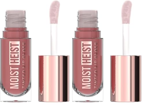 Image of Swiss Beauty Moist Heist Tinted Lip Gloss | Colour + Shine | Moisturises | With Vitamin E | Non-Sticky | Long-Lasting | Shade- 2. Pink Plan, 4.8g (Pack of 2)