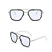 Produktbild Pandacos Spider Man Sonnenbrille Tony Stark Retro Edith Brillen Metallrahmen Blau Schrittweise Linsen für Damen und Herren