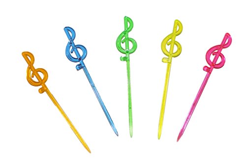 Party Sticks Clé avec clé de sol/Note couleurs fluo – Beau cadeau pour musicien