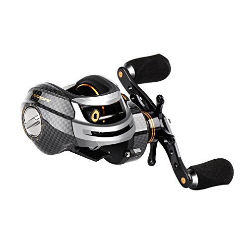 SHISHAMO Ultra Smooth Dual Braking System 18 Ball Bearings Baitcasting Fishing Reel-Low Profile Carp Fishing Gear-The Perfect Warrior for Bass Fishing(Left Hand)
