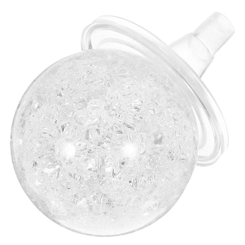 SHINEOFI Bola de Cristal Decorativa de 5 CM Base Esfera de Burbuja Giratoria para Fuente de Agua Artesanía de Plástico y Cristal para Decoración de Hogar Oficina y Mesa