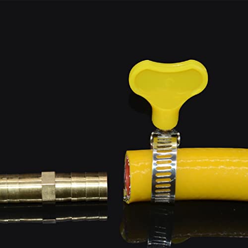Image of BATH GURU Stainless Steel Hand Adjustable Worm Gear Key Type Hose Clamps 1.25 Inch Gas Water Tap Garden Pipe Clamp Clips for Plumbing Mechanical & Multi Uses (Pack Of 9, 1.25 Inch)