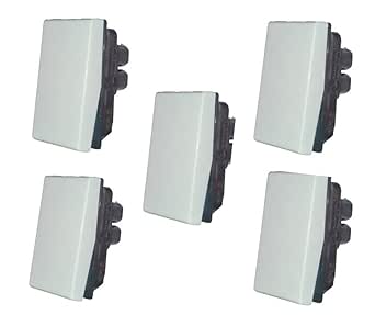Legrand Plastic Myrius 1 Module Switch 1Way 6A (White) pack of 5 ...