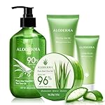 All Purpose Aloe Vera Gels Set - 4 Pieces - 300g Aloe Vera Gel + Tea Tree Oil, 200g Aloe Vera Gel, 114g Aloe Vera Gel & 45g Aloe Vera Gel