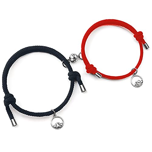 MJartoria Friendship Bracelets-Beaded Matching Bracelets Adjustable Strand Best Friend Bracelet Handmade Charm BFF Bracelets for 2 Jewelry Gifts for Teen Girls Women Couples