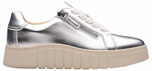 Clarks Mykah Joy Womens Silver Leather, 6