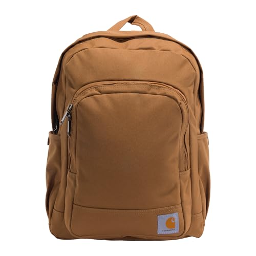 Image of Carhartt 25L Classic Laptop Daypack, Durable Water-Resistant Pack with Laptop Sleeve, Contains PFAS, Carhartt Brown