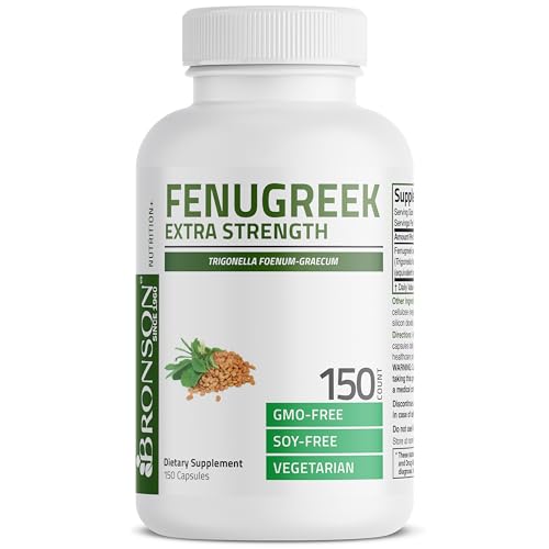 image for Bronson Fenugreek Seed Powder Capsules Extra Strength, Trigonella Foen