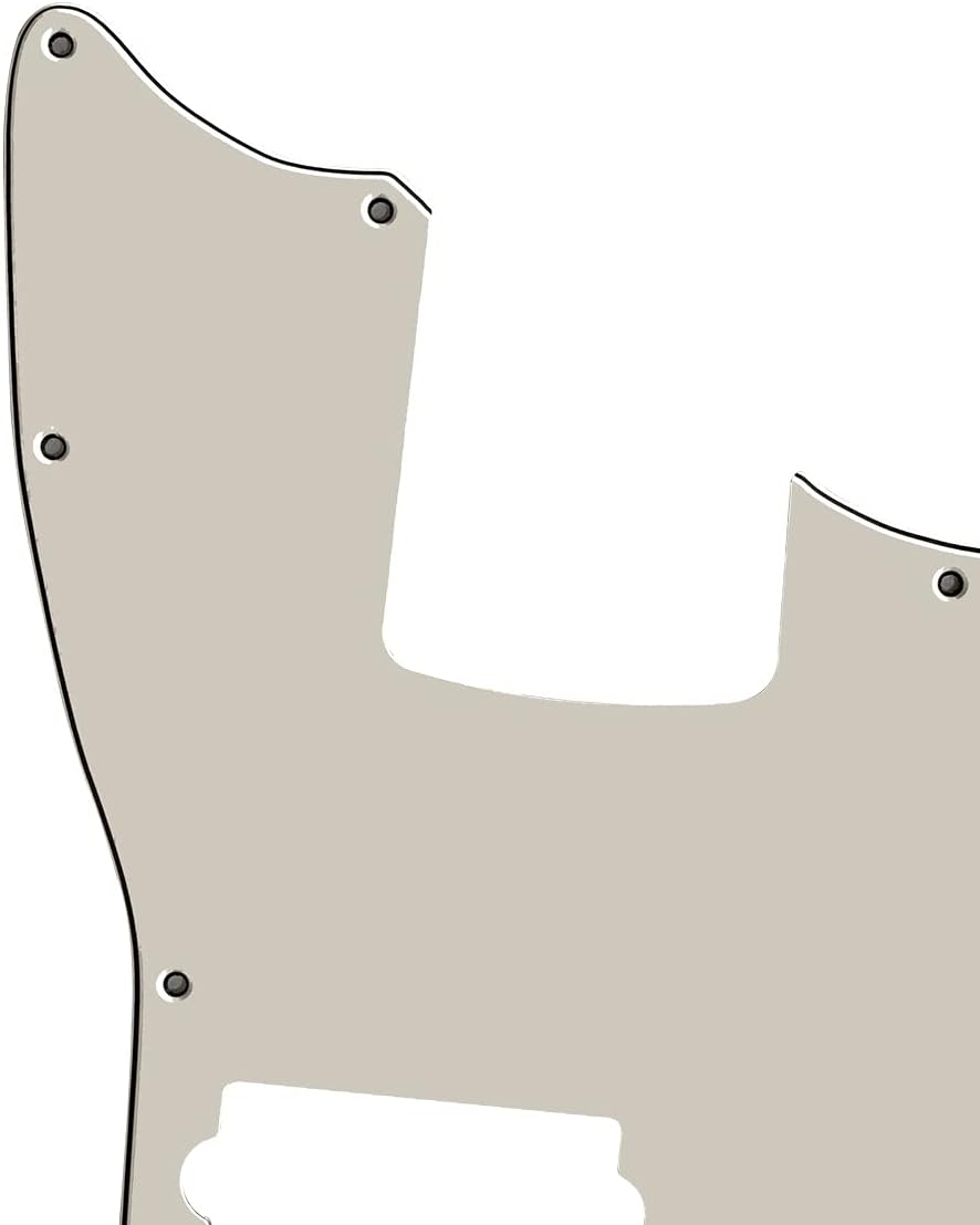Electric Guitar Pickguard for Squier Jaguar Bass Special SS Short Scale Style (3 Ply White)