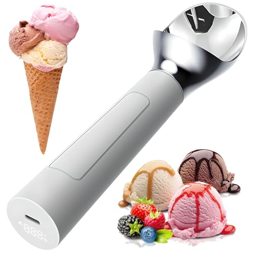 Cuchara eléctrica para helado, con calefacción inteligente, con pantalla LED, diseño impermeable para el hogar, cafetería, cocina y restaurante