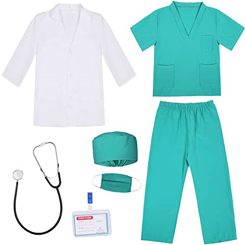 Sersllta Doctor Costume For Kids Toddler Doctor Costume For Boys Girls Halloween Dress Up Party (3-4T) #TOP2