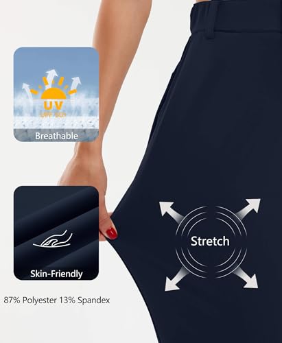 Libin Women's 4-Way Stretch Golf Joggers Pants with Pockets, Tapered Athletic Running Sweatpants, Work Dress Casual Slacks4