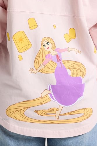Image of Disney's Rapunzel, Tangled Oversized Cotton Long Sleeve Pink Shirt by Spirit Jersey