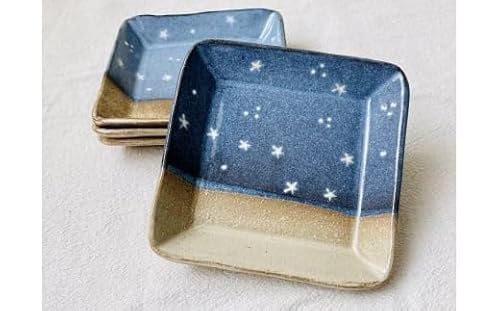 むなかた夜の浜辺 角皿 4枚セット[716]