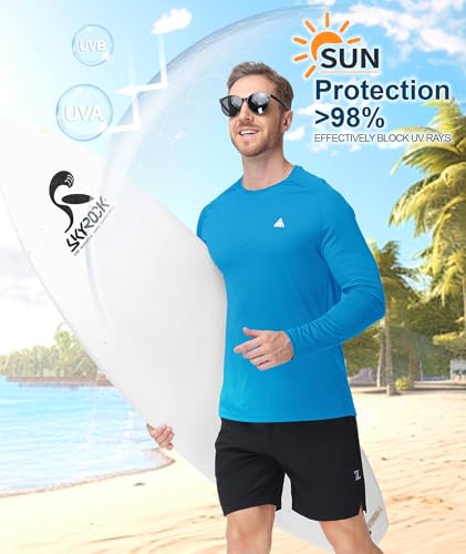 ZITY Mens UPF 50+ Sun Protection Shirts Long Sleeve Lightweight Rash Guard — view 3