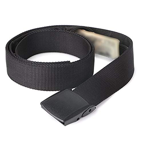Ceinture antivol avec fermeture éclair secrète cachée parfaite pour les voyages, la randonnée, les festivals, le camping, les aéroports et le travail (couleur noire) Cover