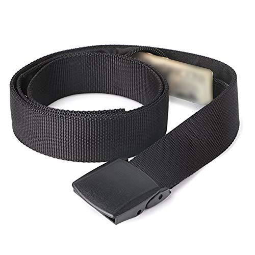 Geld Veiligheidsgordel, Reizen Anti-diefstal Beveiliging Verborgen Pocket Portemonnee Riem voor Mannen en Vrouwen, Militaire Tactische Riem, Casual Nylon Taille Riem met Plastic Gesp