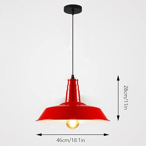 Miniatura 6 de Genérico Araña moderna, Loft Retro Pendant Light - Macaron Color Industrial Chandeliers Coffee Shop Clothing Store Hanging Lamp lamp(Black,46 * 28cm)