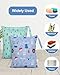 OTraki 2Pcs Waterproof Wet Dry Bags 16x20 inch Wet Bag for Baby, Swimsuit, Cloth Diaper, Daycare With Zippered & Handle Wet Clothes Storage Bag Drying Do Not Exceed 176℉ (Animal & Cactus Pattern)