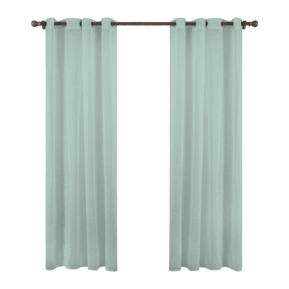Rideau voile transparent vert pour adoucir la lumière du patio