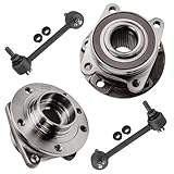 Detroit Axle - Rear Wheel Bearing Hubs Kit for 2014-2019 Jeep Cherokee 2015 2016 2017 2018, 2 Wheel Hub Bearings Assembly, 2 Sway Bars End Links Replacement