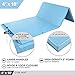 Day 1 Fitness Folding Gymnastics Gym Mat, Light Blue, 4'x10'
