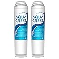 AQUA CREST FQSLF, FQSVF Under Sink Water Filter, Replacement for GE FQSLF, FQSVF, FQSVN, FQROPF, GXSV65R Undersink Water Filter, NSF 42 Certified (2 Pack), Model no.AQU-FF23-LF
