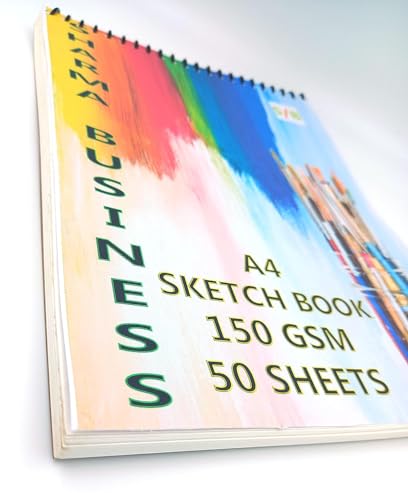 Image of A4 Sketch Book For Drawing, Watercolor And Sketching 140 GSM Thick Ivory Paper For Kids, Students Artists Pack Of 1, 50 Sheet Or 100 Pages Smooth Finish, Size 8.3 X 11.7 Inch