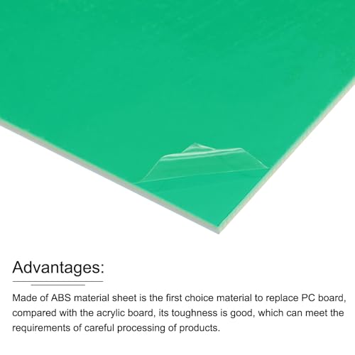 Image of MECCANIXITY ABS Engraving Double Color Sheet 7x11inch Green /White for Badge, Sign, DIY Carving Pack of 12