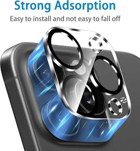 Image of Xmon Back Camera Lens Protector for iPhone 16 Pro (1 Pack) Premium Camera Glass Protector Guard, Anti-Scratch, Ultra-Clear, Easy Installation