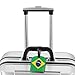 Brazil Flag Luggage Tag with Privacy Protection,Travel Luggage Identifier,Fashionable Travel Accessory