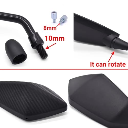 Espejo convexo lateral trasero retrovisor para motocicleta Iron Max y XMAX 250 400 4
