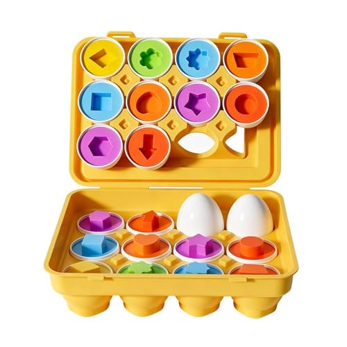 Générique Preschool Egg Sorting Toy - Matching Colour Shape Educational Fun Game, Kindergarten Learning Activity Kit | Engaging Developmental Puzzle Set for...