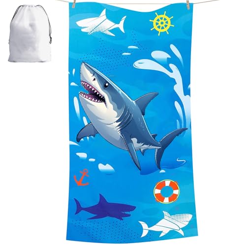 TYXHXTF Strandtuch für Kinder - 150 x 75 cm Kinder Schnell Trocknend Badetuch, Camping Handtuch für Mädchen und Jungen, Ultra Saugfähig Superweich Stranddecke Pool Reisen Schwimmen Duschtuch