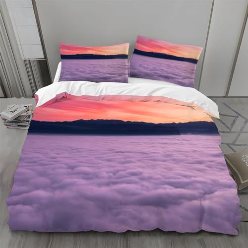 Parure housse de couette 120 x 150 cm White Clouds qualité supérieure microfibre