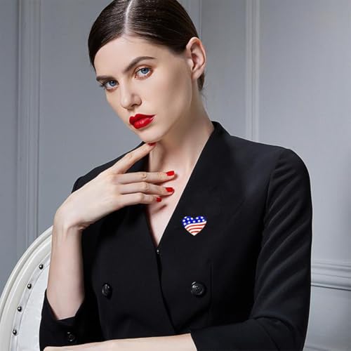 Image of USA Flag Brooch Pin Souvenir for United States of 2026 Veteran's Day Pin Patriotic Accessories Independence Day Decor Gifts for Sister