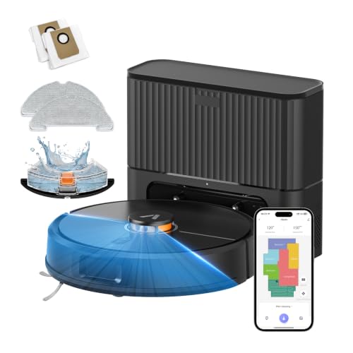 VONKO S6 Turbo Saugroboter mit Wischfunktion und Absaugstation, 20000Pa Saugkraft,LiDAR 2.0 Laser Navigation… – Ansicht 1