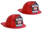 NOT PLASTIC, Molded Paper Children's Firefighter Hat, Party Supply, Costume Kid Fire Hat (2)