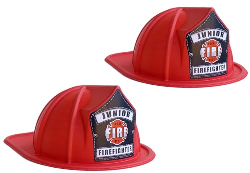 NOT PLASTIC, Molded Paper Children's Firefighter Hat, Party Supply, Costume Kid Fire Hat (2)