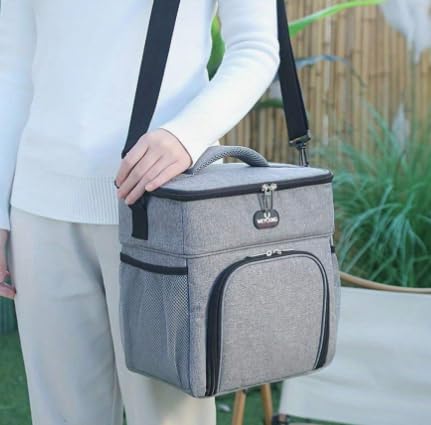 Bolsa Térmica Lancheira para alimentos bebidas passeio viagem fitness grande capacidade