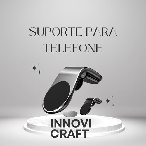 Suporte Celular 360° Automotivo Magnético Imã Veicular Carro INNOVI CRAFT (Prata)