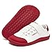 HOBIBEAR Kids Barefoot Shoes Wide Minimalist Zero Drop Sneaker for Boys Girls(Toddler/Little Kid/Big Kid) White-red