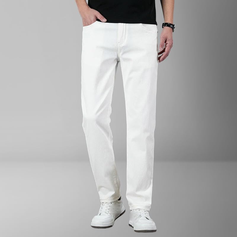 Men's Summer Thin White Business Loose Straight Casual Pants2